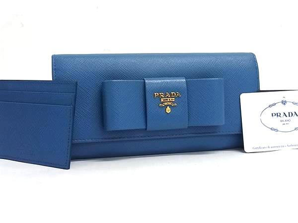 PRADA サファイアーノ フィオッコリボン付き長財布 PRADA 長財布 