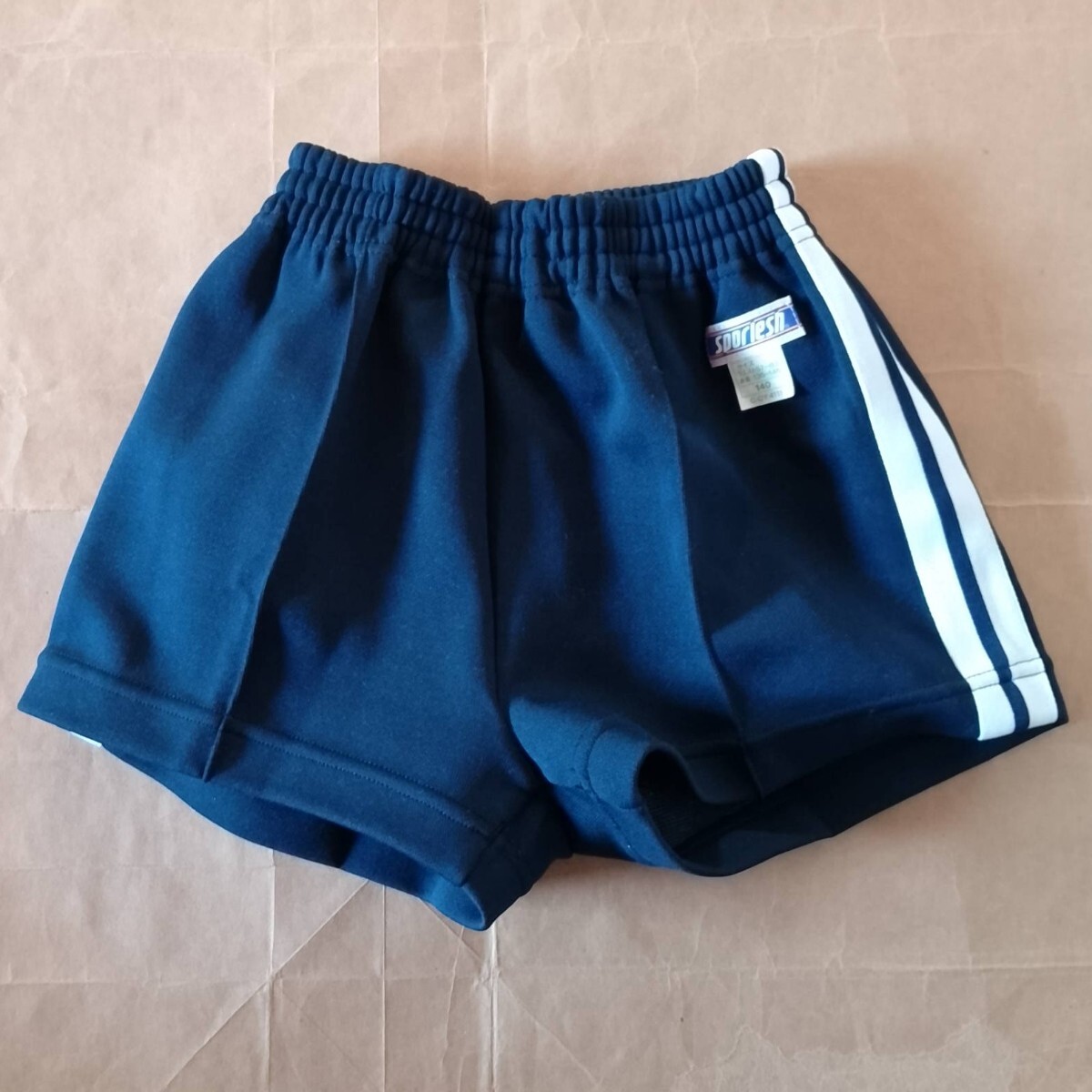 新品】体操着／sporlesh体操服◇白2本ラインハーフパンツ 短パン