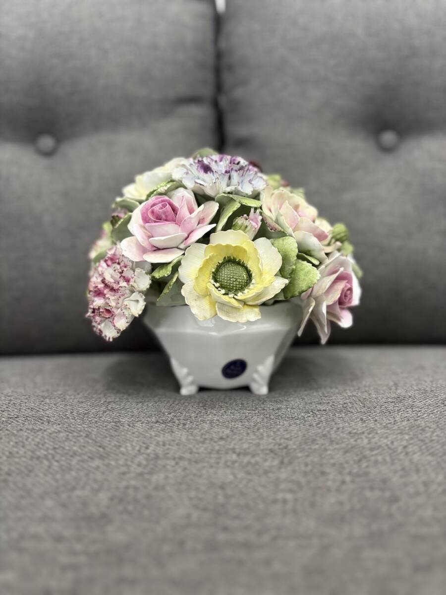 K09006【英国 ROYAL DOULTON ロイヤル ドルトン】ローズ 陶花 フラワー
