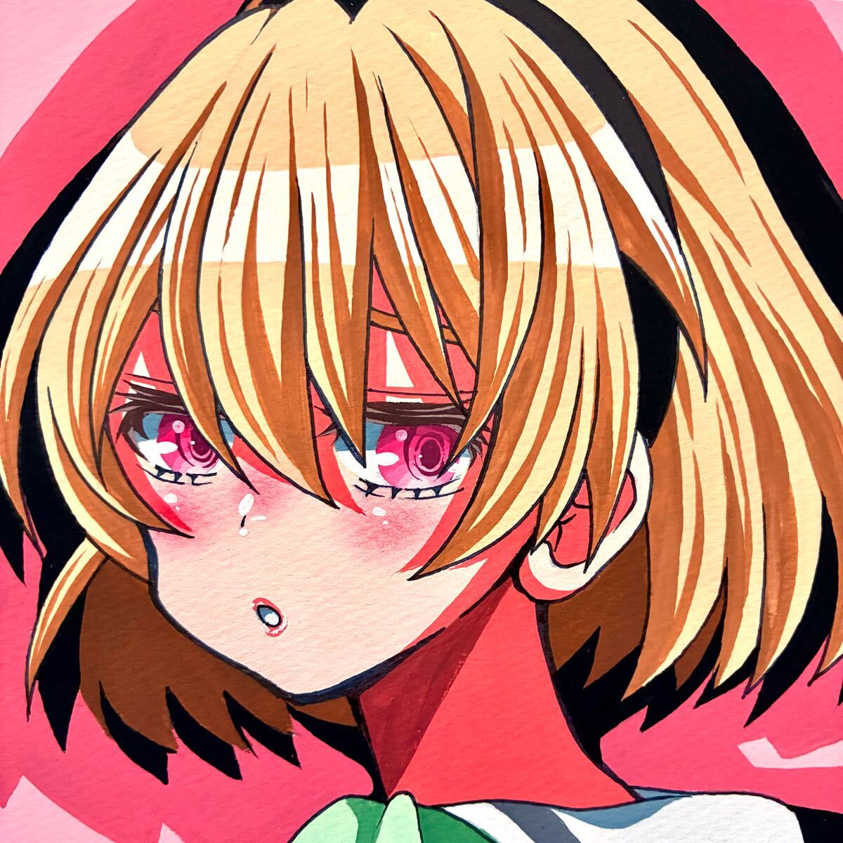 同人手描きイラスト◇ひぐらしのなく頃に◇園崎詩音 バレンタイン