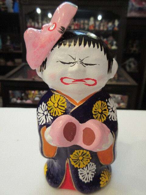 中古】E856 張子お面9枚/七福神/おかめ/お福/ひょっとこ/壁掛け/おめん
