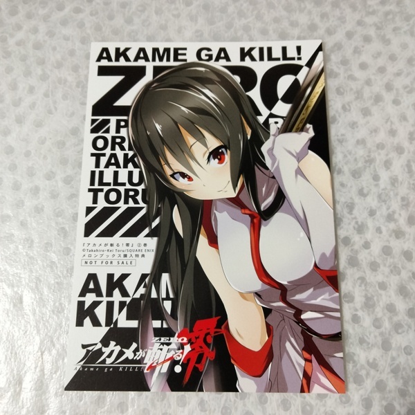 新品】アカメが斬る！零 ZERO 8巻 ゲーマーズ購入特典ブックカバー Gの