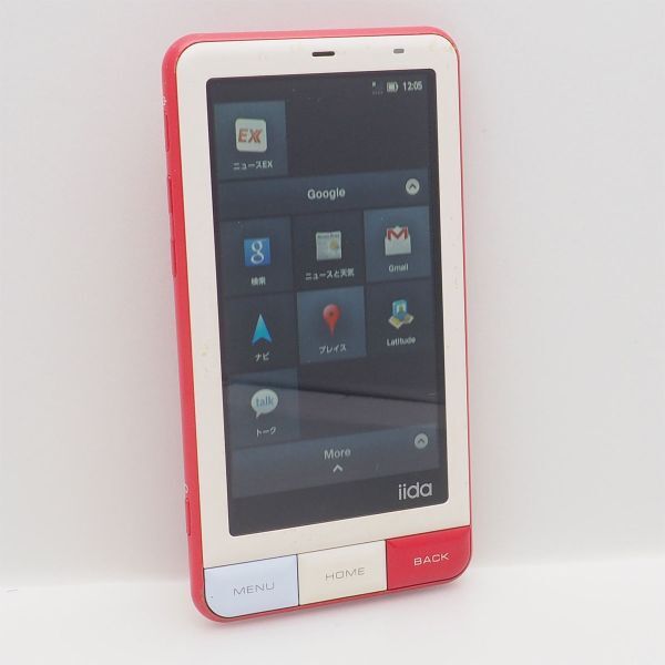 中古】B4010▽ au KDDI 初代 INFOBAR ニシキゴイ 赤 本体 ケータイ