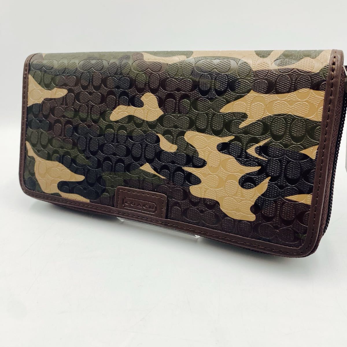 美品 COACH コーチ ファティーグ エンボス カモフラージュ 長財布 新品】新品【COACH コーチ】長財布 メンズ カモフラージュ柄