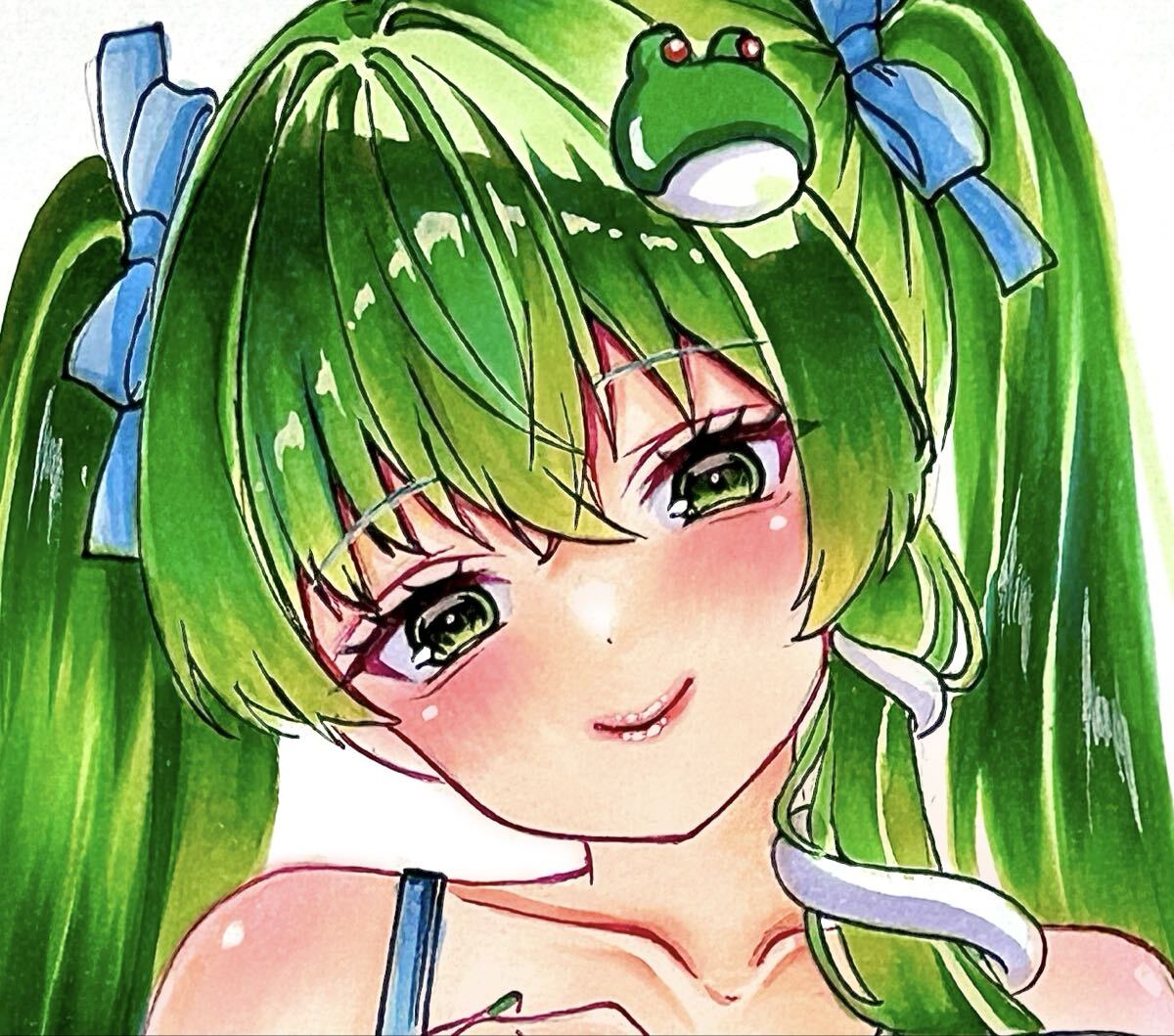 東方project メガジャンボ寝そべりぬいぐるみ 東風谷早苗 飾り折れあり