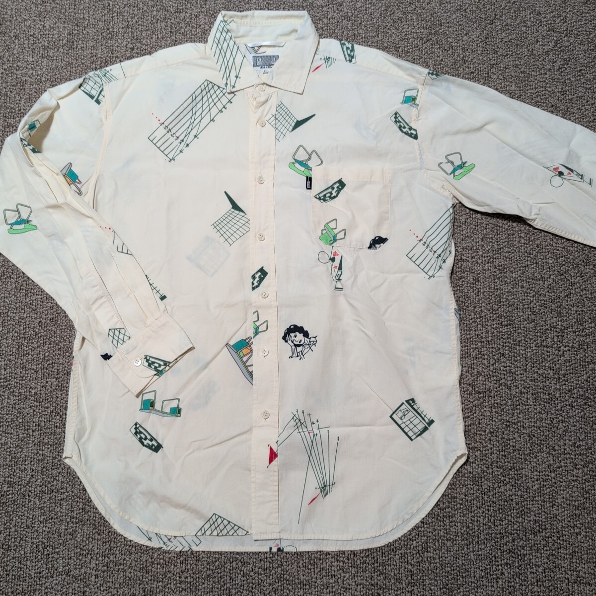 C.E cavempt DESIGN BLOCK SHIRT オープンカラー シャツ 開襟 開衿 総