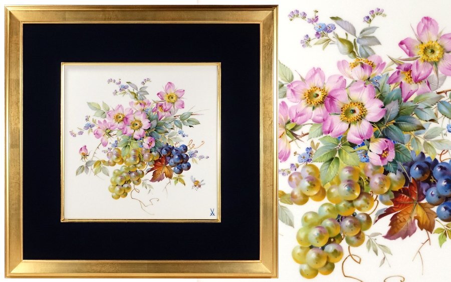 マイセン Meissen 陶板画 鳥 立体 壁掛け サイズ21×25.5㎝の落札情報