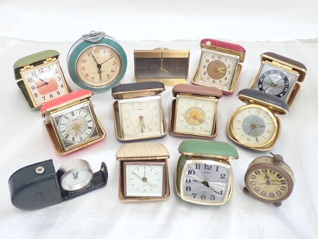 中古】リズム時計 村上康成 ぺろくまくん 木製目覚し時計 4RA474の落札