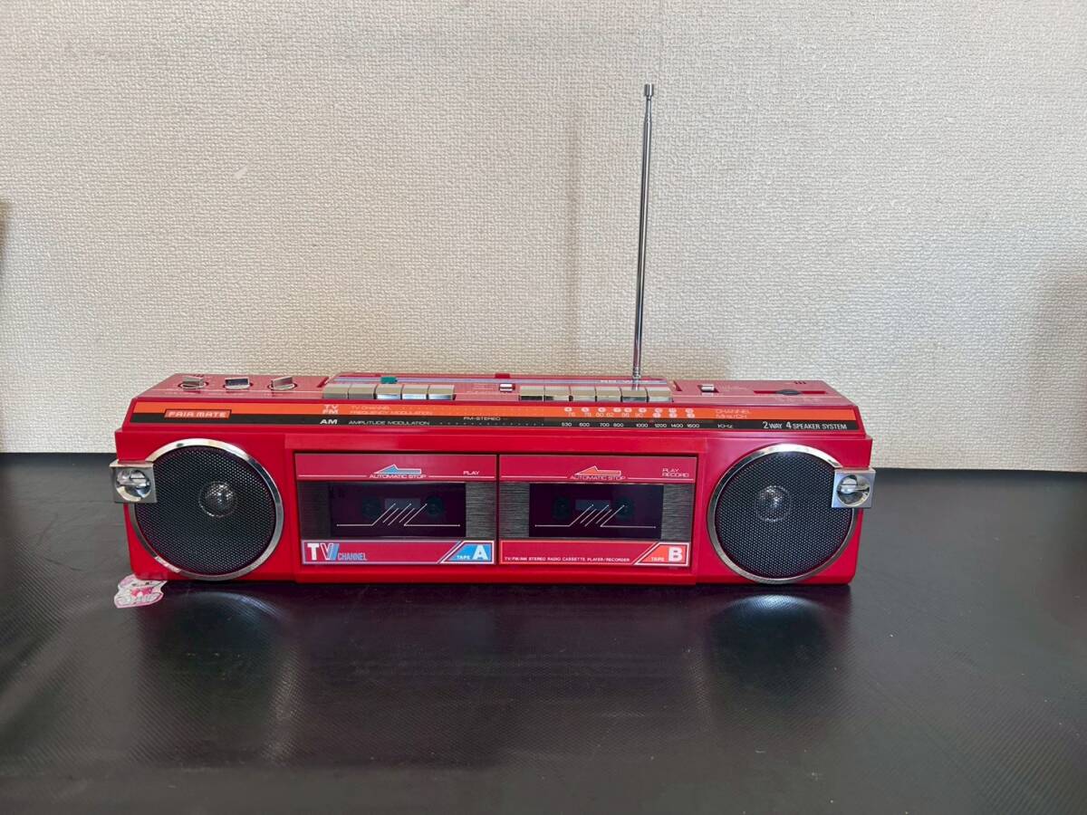 中古】昭和レトロ FAIR MATE フェアメイト RD-W99 ダブルカセット
