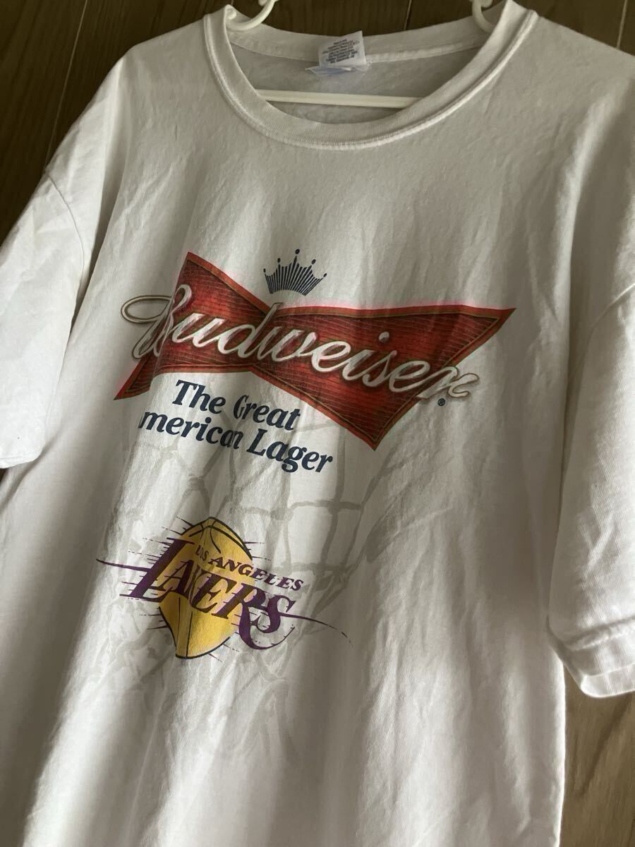 中古】バドワイザー 総柄シャツ Lサイズ Kmart PERMANENT PRESS made