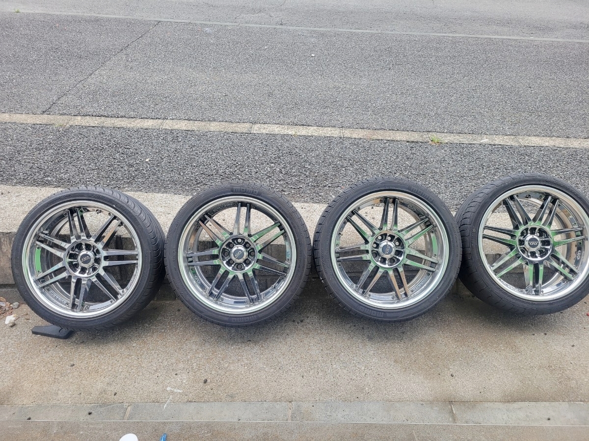 中古】WORK EQUIP ワーク エクイップ エキップ メッキディスク 18