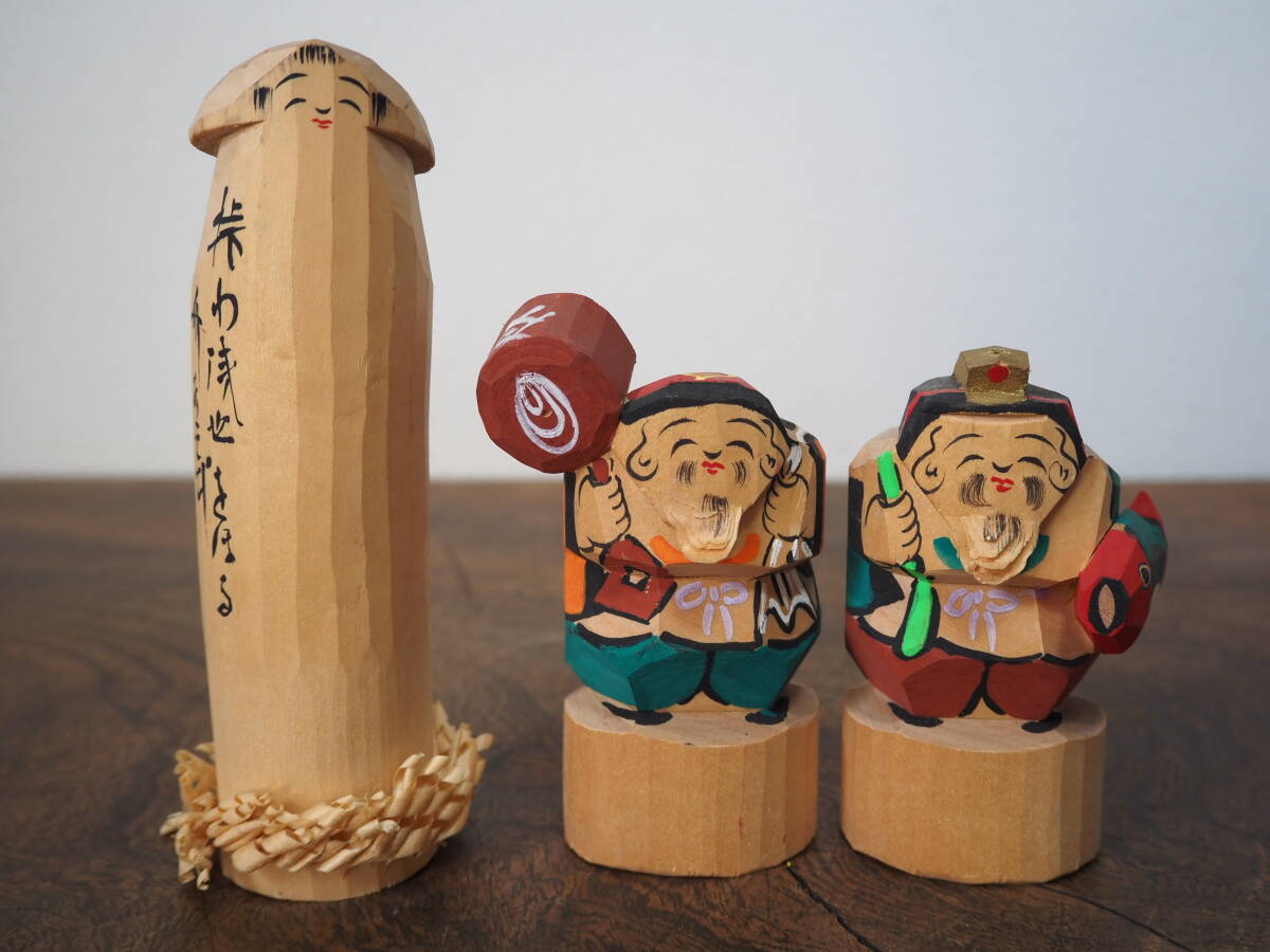 中古】希少 笹野一刀彫 鷹 初代 情野辰蔵造 お鷹ポッポの落札情報詳細