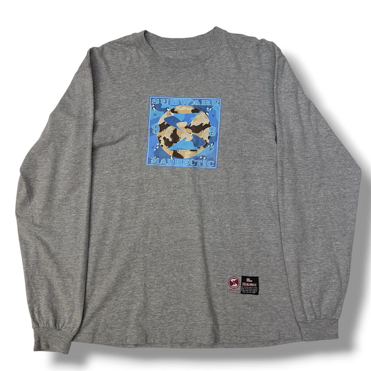 超レア USA製 90s SUBWARE サブウェア グラフィック Tシャツ L 紺