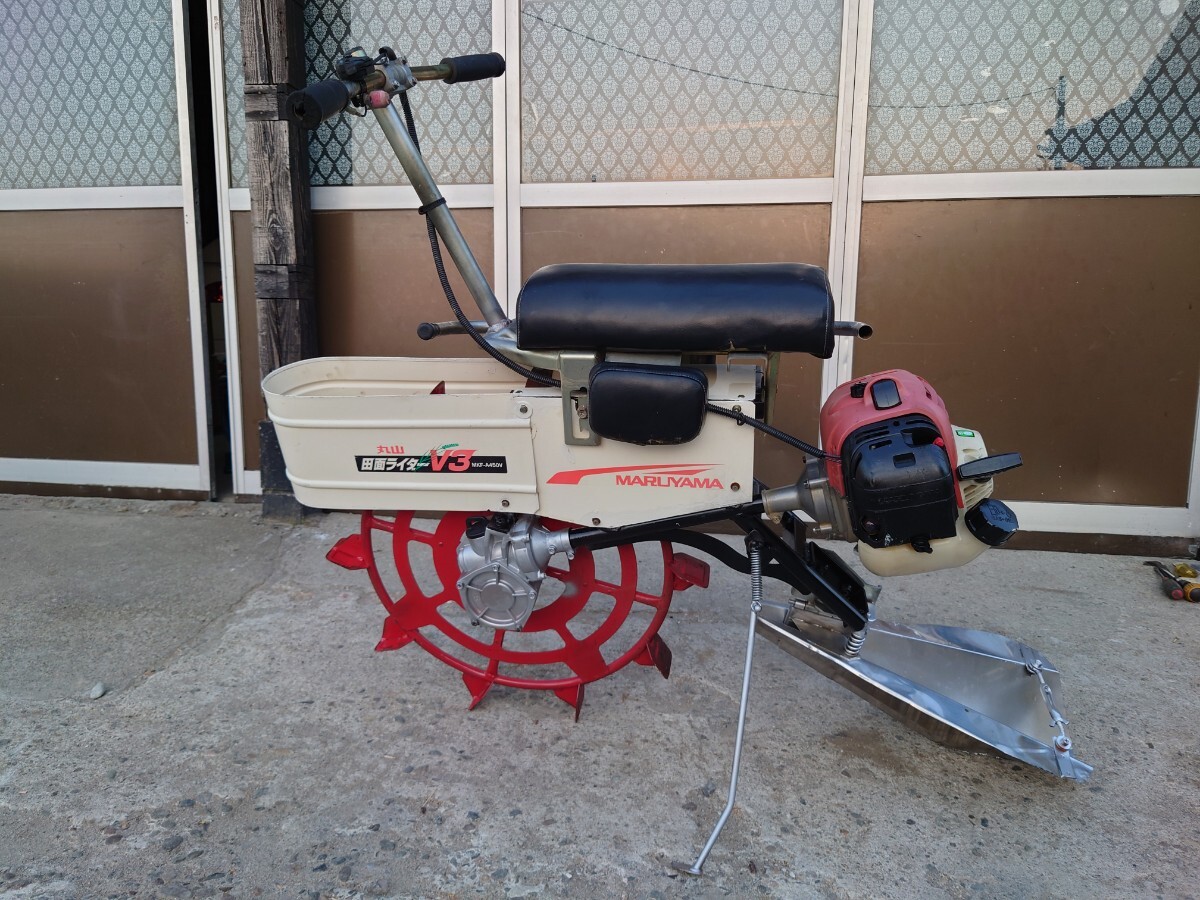 中古】田面ライダー V3 MKF-A450V 乗用溝切機 丸山 中古 溝り機機 水田