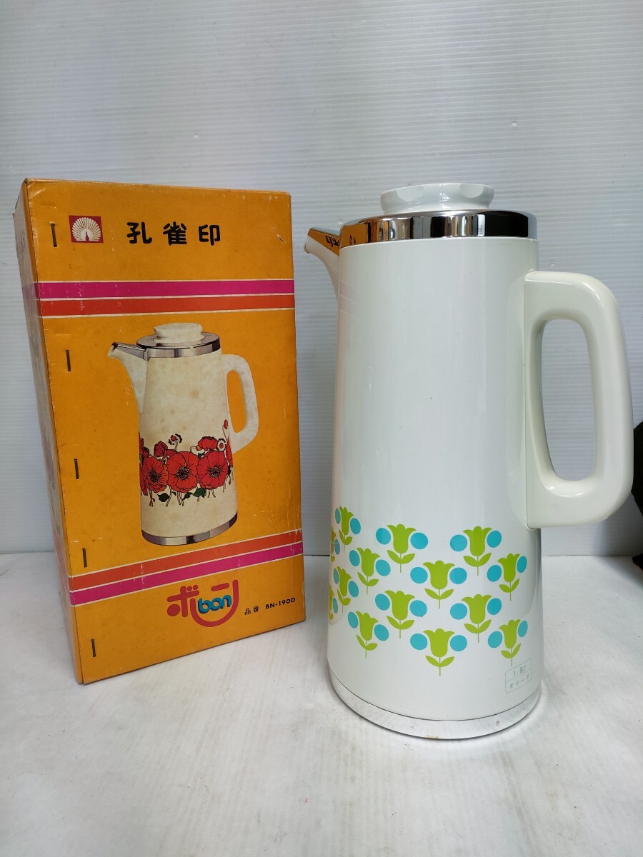 デッドストック・未使用品】◇◇象印エアーポット 2.24L 花柄◇◇ 昭和