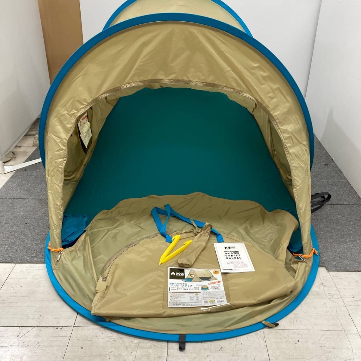 ✨大型3.4×3m/キャノピー開放✨ロゴス シェルターハウス 3034FR-G ✨大型3.4×3m/キャノピー開放✨ロゴス シェルターハウス 3034FR-G 中古