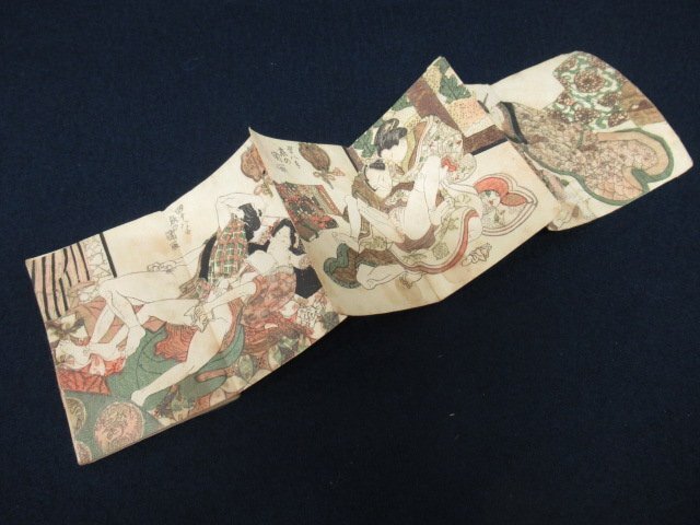春画 肉筆画 巻物 美品 骨董 古美術 古美術,骨董品】☆画帖『 絹本肉筆 春画 十二画 』明治大正期 艶本春本