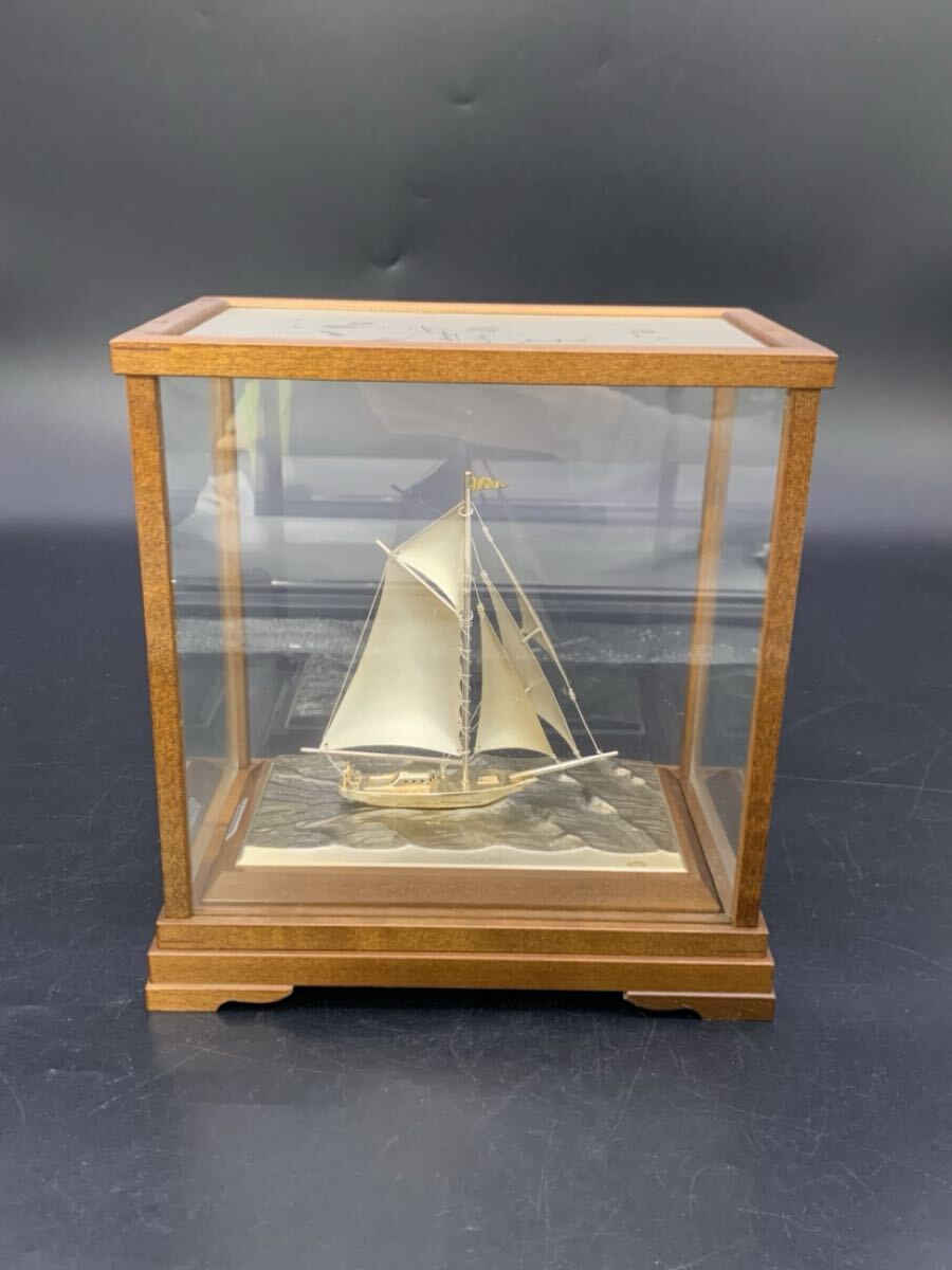 中古】銀製 武比古 関工芸 精密3本マスト帆船 ヨット STERLING SILVER