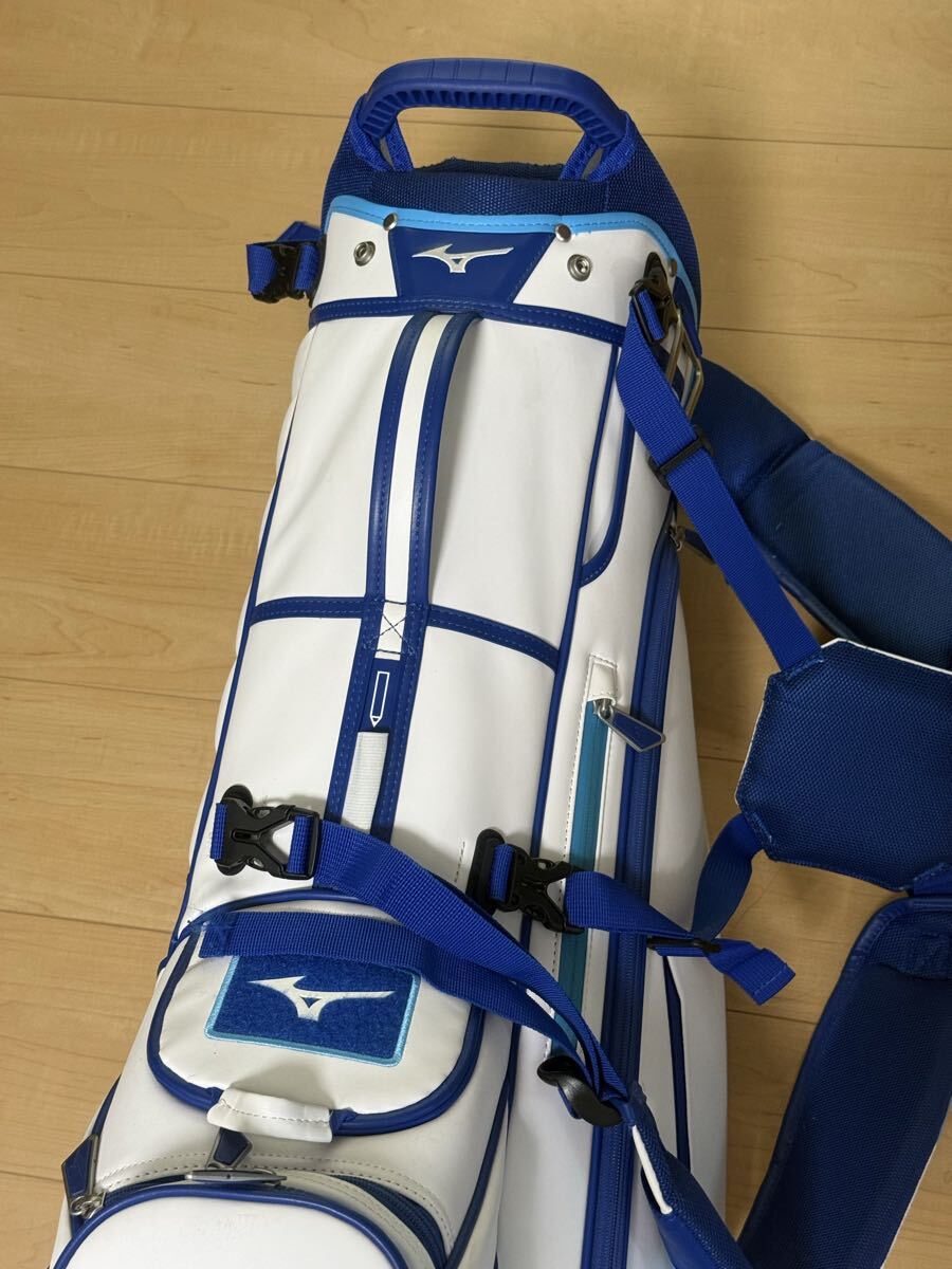 ☆即決☆mizuno☆キャディバッグ☆ブルー×ホワイト☆ミズノ☆ゴルフ