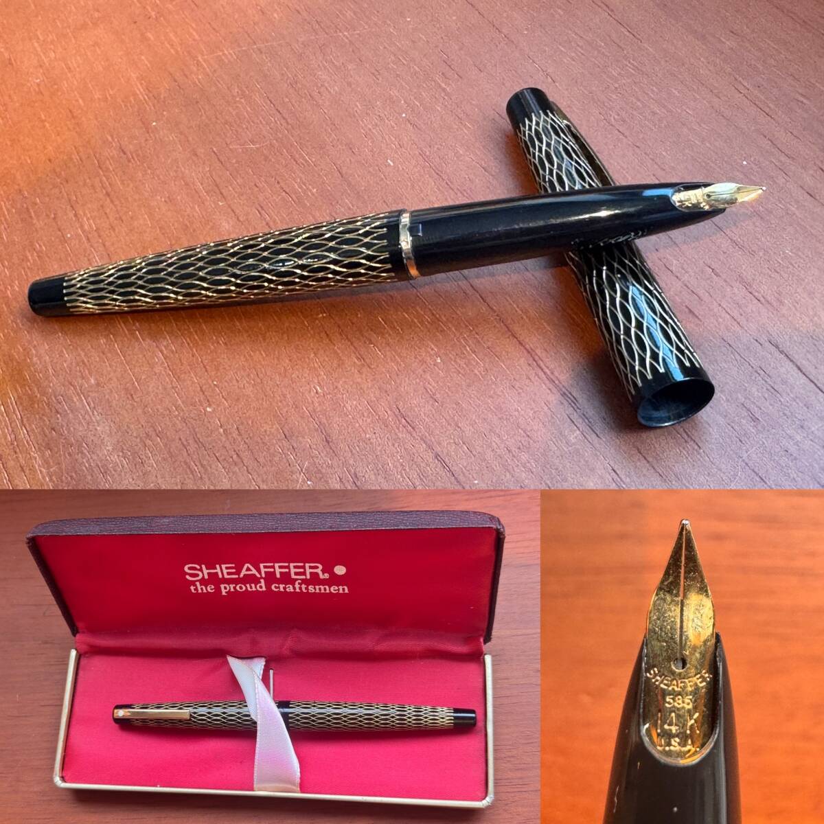 目立った傷や汚れなし】☆SHEAFFER the proud craftsmen 万年筆 14K
