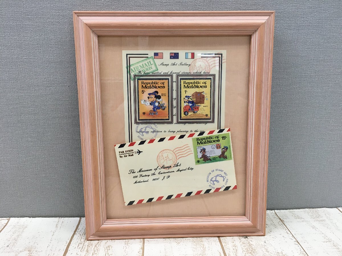中古】ディズニー スタンプアートギャラリー ピノキオ 額入り切手
