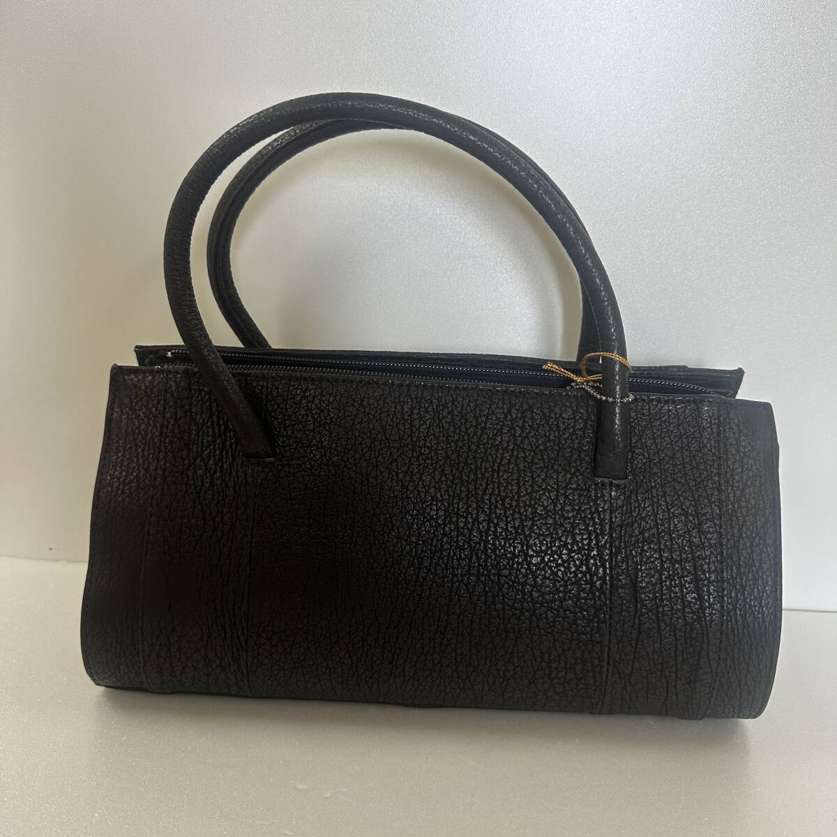 新品】○未使用○JRA シャークスキン○本 サメ 革○ハンド バッグ○黒