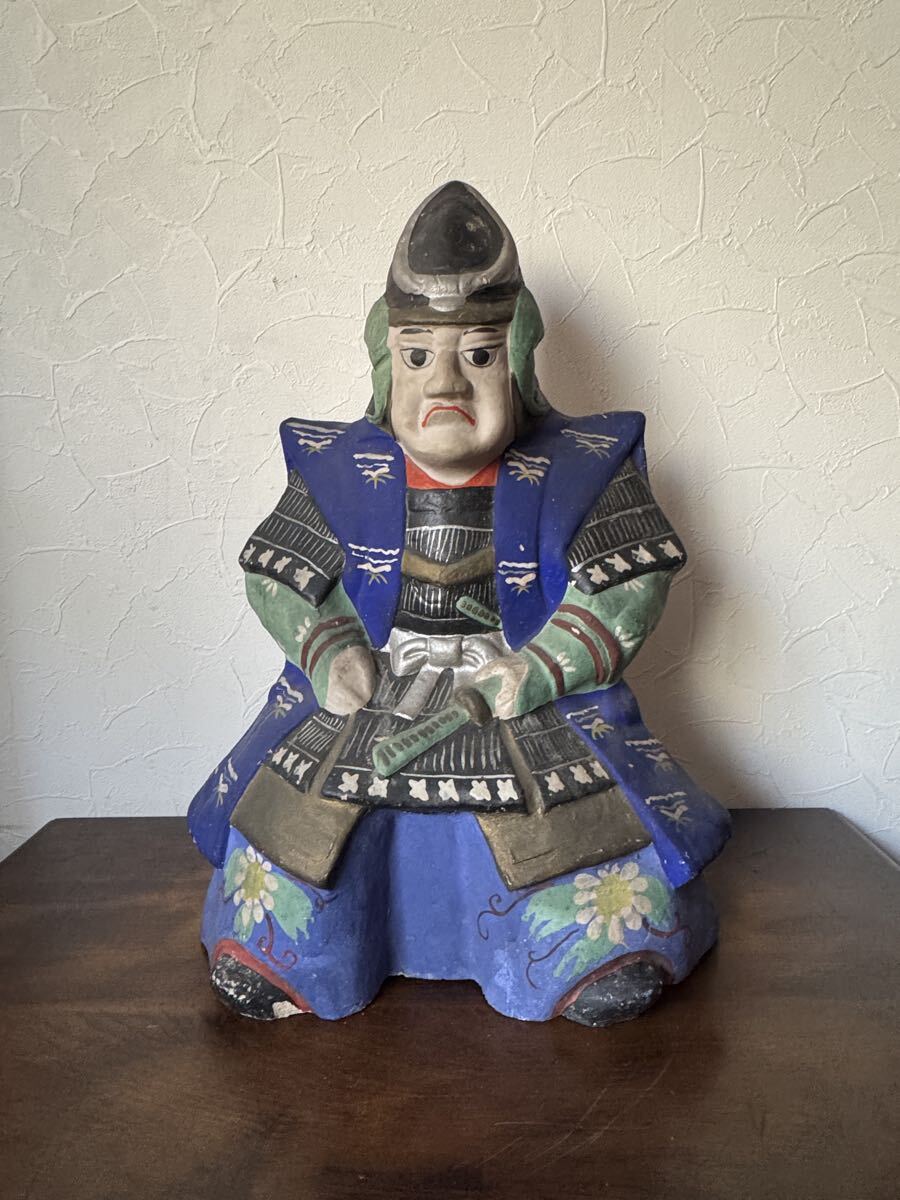 昭和レトロ 加藤清正 虎退治 武者人形 台座 時代日本人形 鎧兜 桐箱付