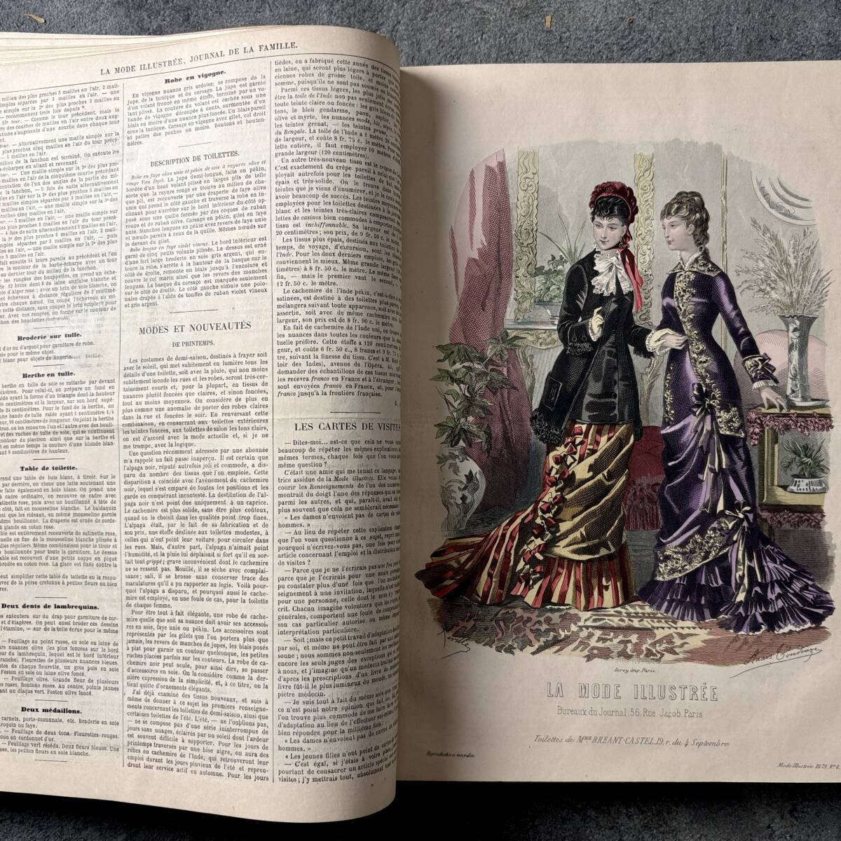 その他】19世紀 フランスアンティーク 永遠の淑女とモード新聞 LA MODE