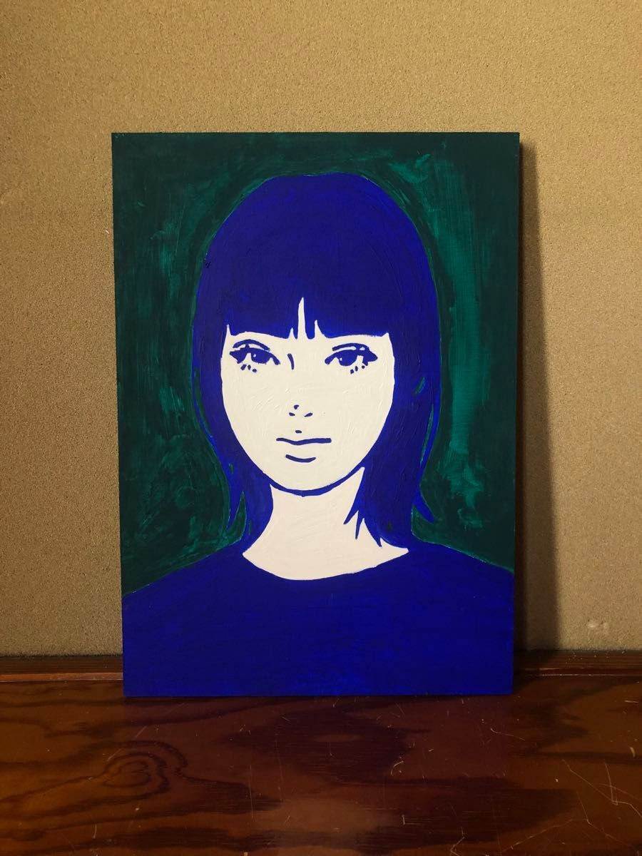 中古】【希少】ロッカクアヤコ 展覧会DMサイン 本人サインつき 額装の