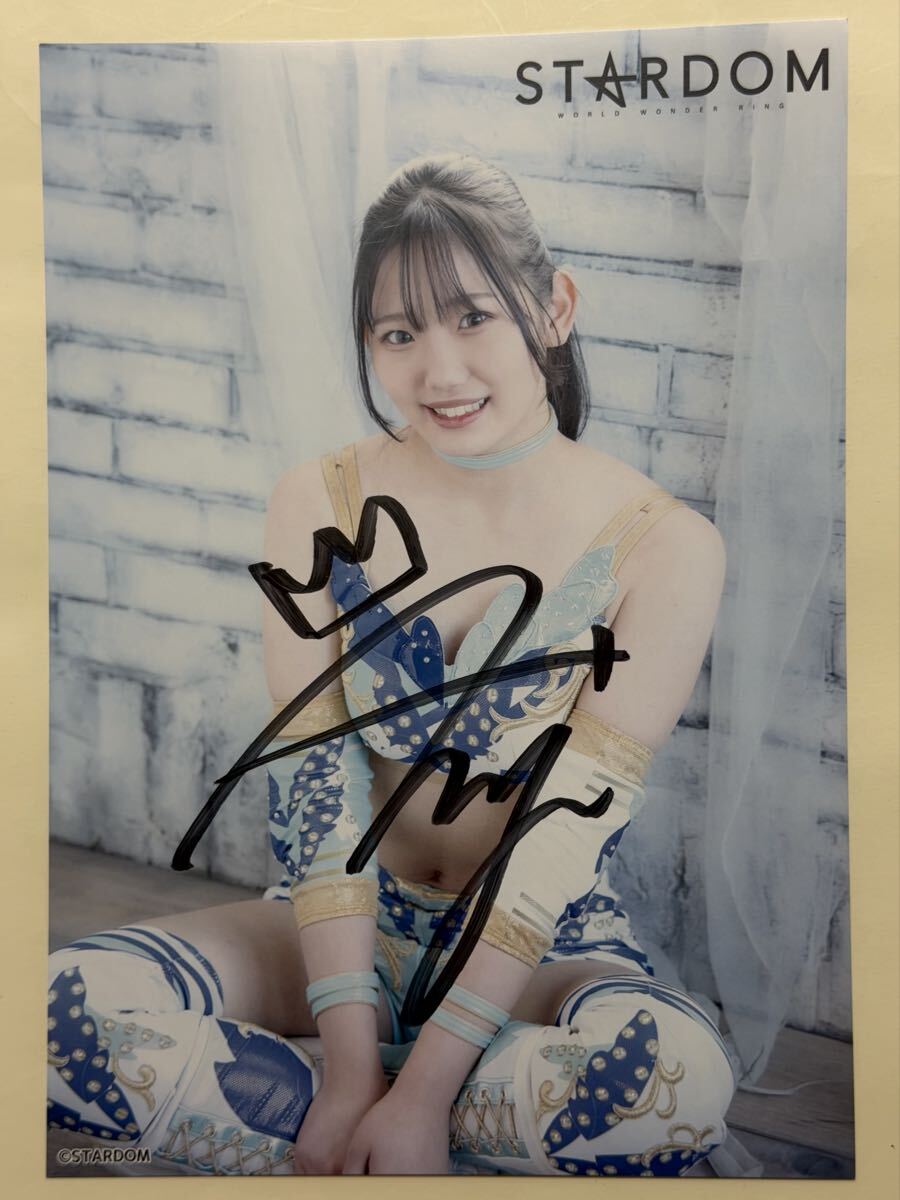 女子プロレス スターダム 鹿島沙希 直筆サイン入りポートレート bの