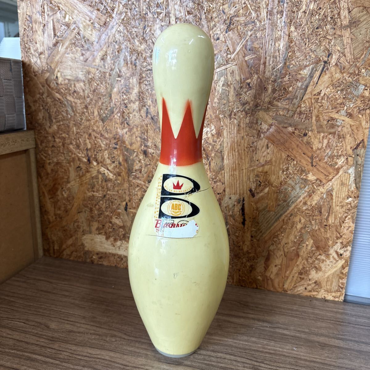 3）ビンテージ Brunswick SCORE KING ボウリングピン 1本 中古 高さ