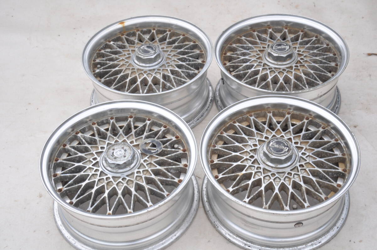 1042】☆中古ジャンク品☆深リム☆WORK EWING ワーク 15インチ 15×6.5