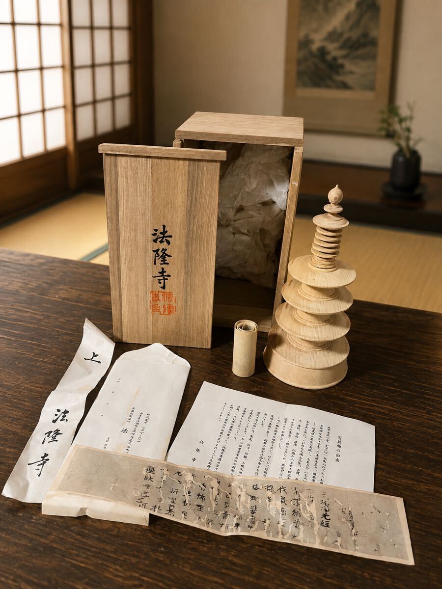 法隆寺 百万塔 天平時代(奈良時代) 百万塔陀羅尼 陀羅尼経 希少 検