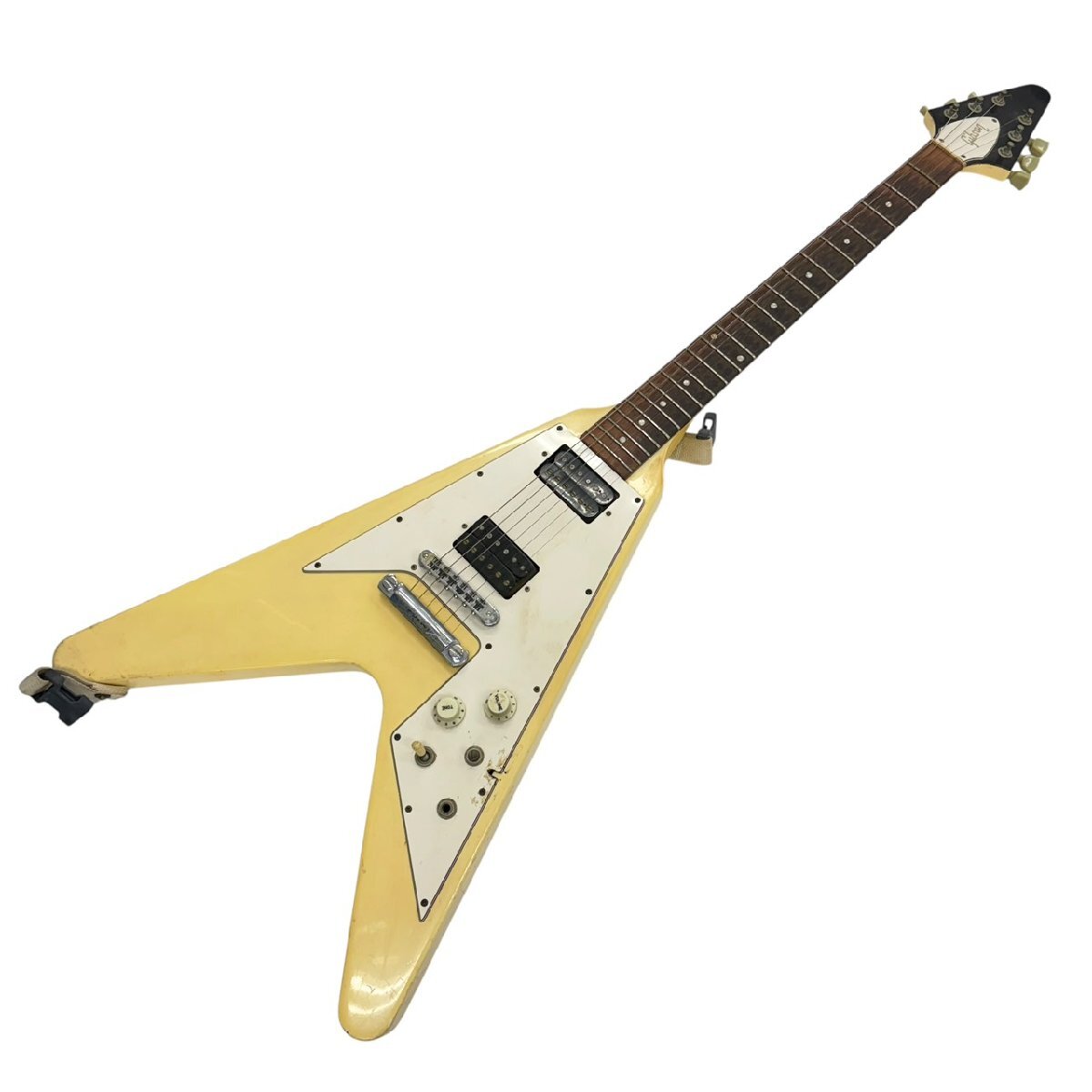 美品 激レア クリアボディ Juno Flying V（フライングV）エレキギター