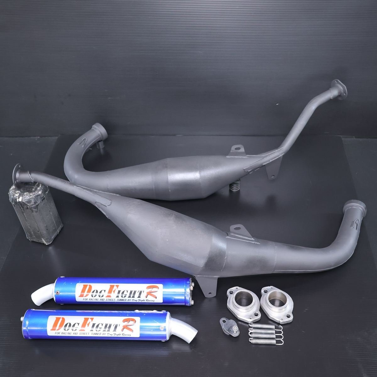 1円開始】NSR250R用Jha製RS-FORCEステンレス/チタンチャンバー/極上美