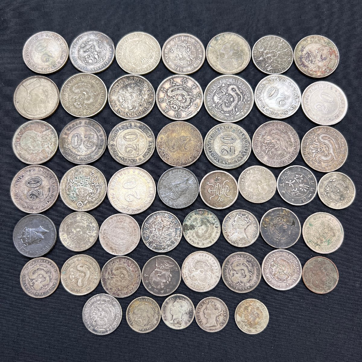 全体的に状態が悪い】世界のコイン 中華銀貨等おまとめ 約187.9g