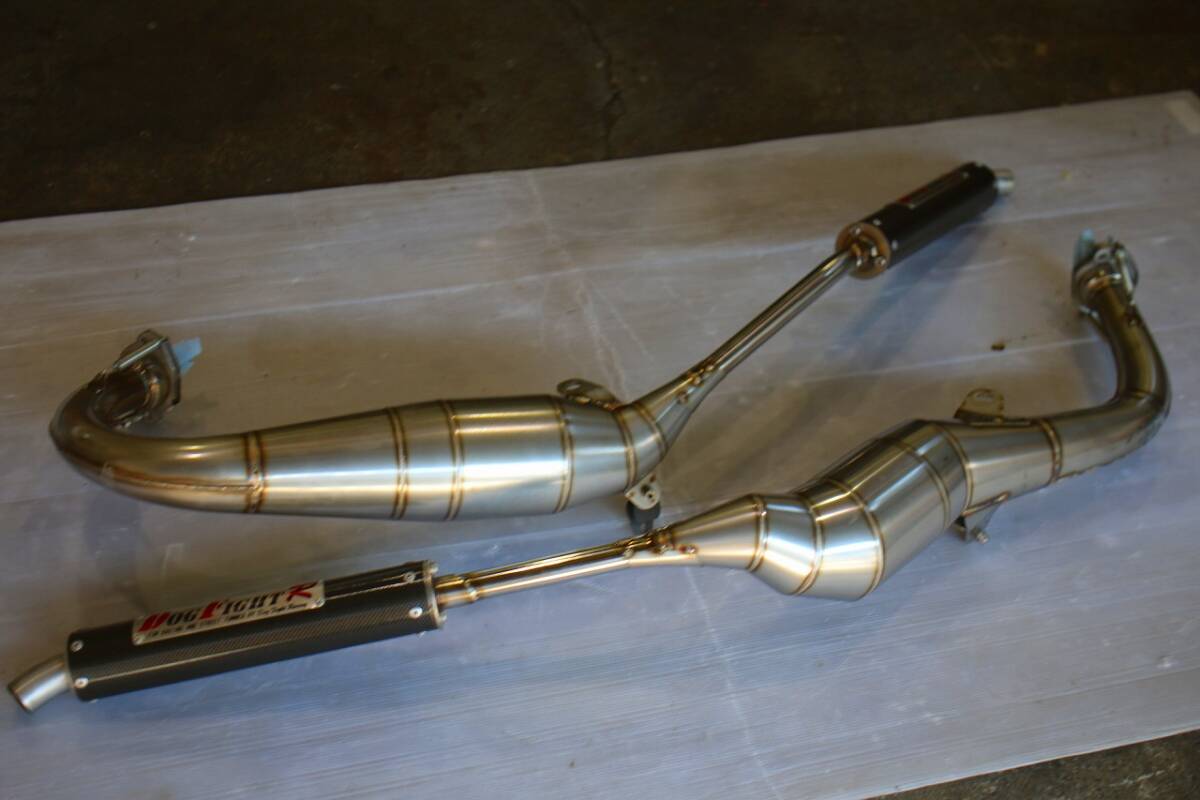 nsr250 mc21 純正チャンバー改 右二本出し仕様 社外サイレンサー付き