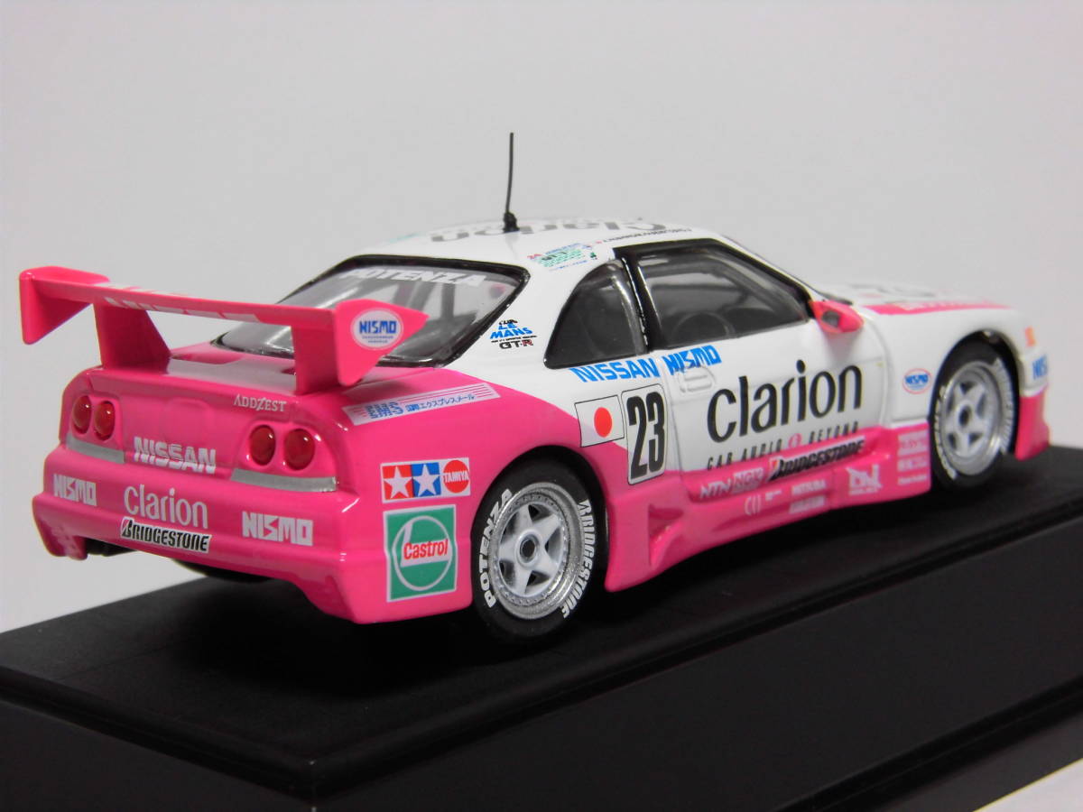 田宮 1/43 Clarion ニスモ スカイライン GT-R BCNR33 LM (No.23) 白