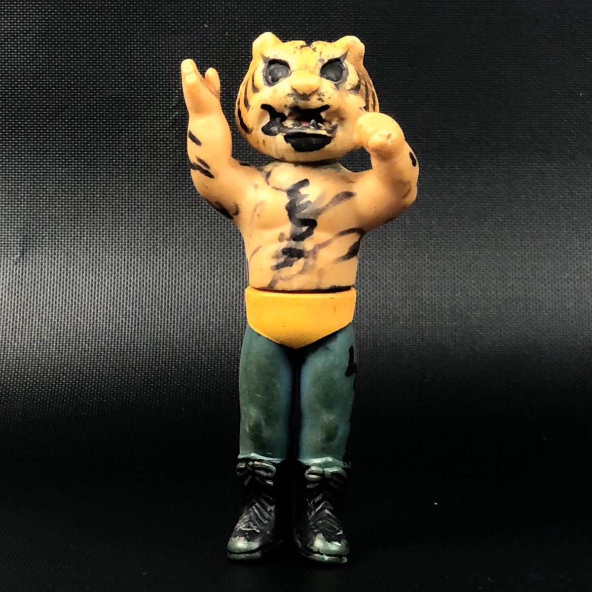 レトロ 中島製作所 タイガーマスク ブルマァク ソフビ 亀マーク 梶原