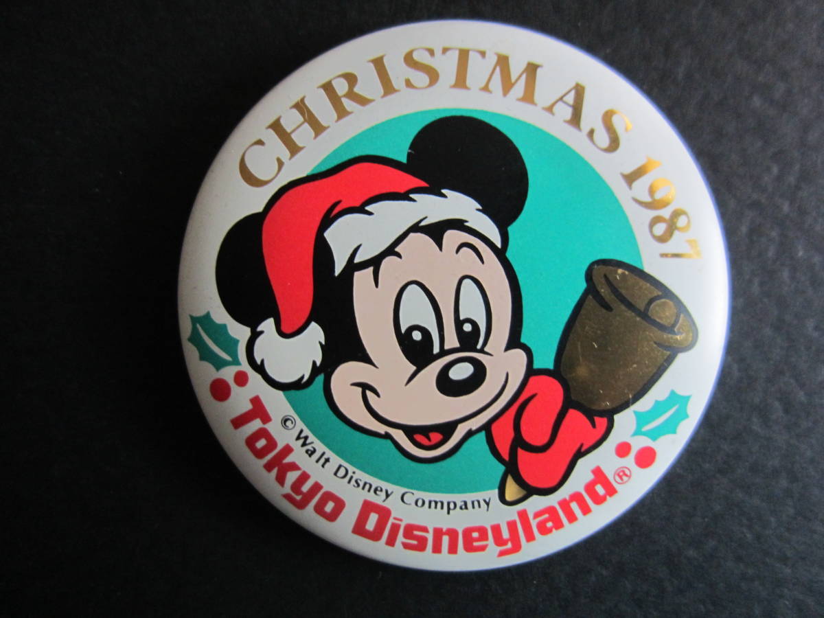 東京ディズニーランド□1987年クリスマス・ファンタジー □缶バッチの