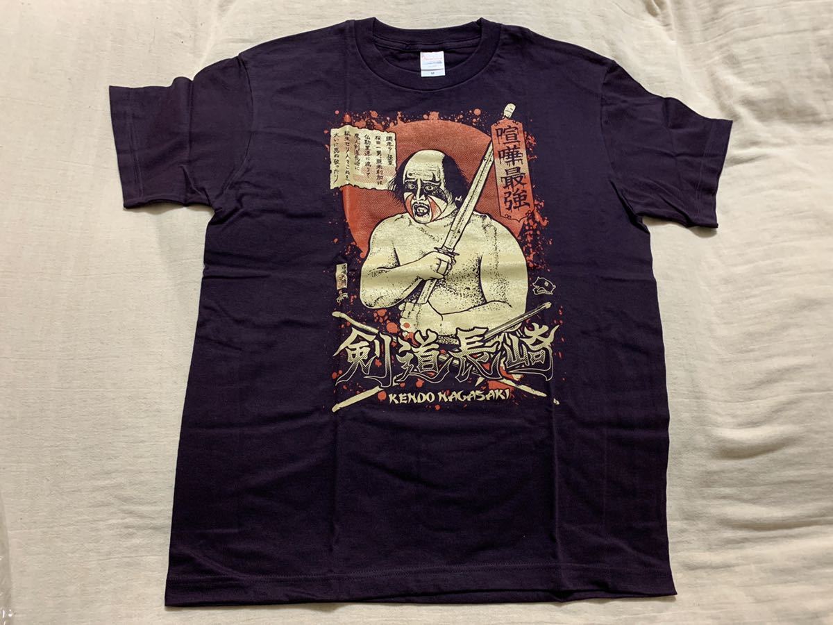 新品】未使用プロレスTシャツ ケンドーナガサキ Mサイズ Mサイズ 紫