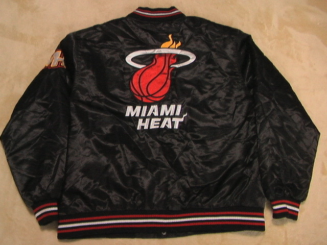 ジェフハミルトン jeff hamilton jh design NBA ヒート ☆美中古☆JH DESIGN ジェフハミルトン MIAMI HEATS スタジャン サイズ