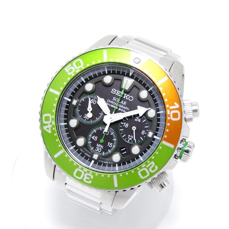SEIKO セイコー ソーラー クロノグラフ SSC237P1 ダイバー 200m V175