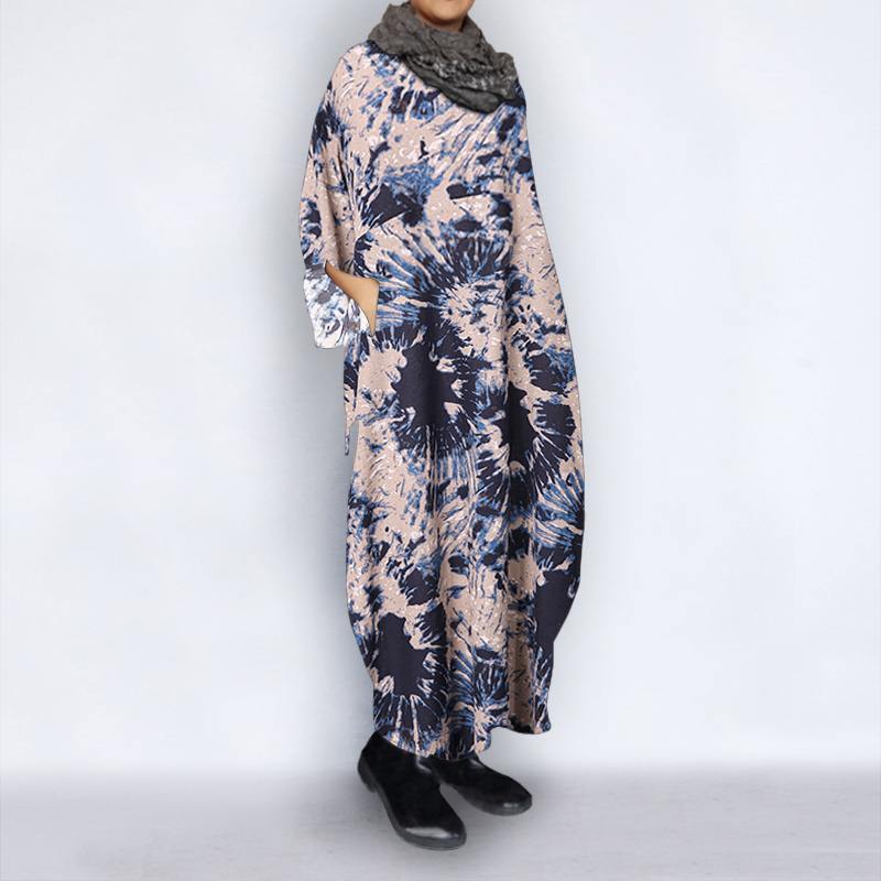 新品 新品 大きいサイズ アジアンエスニック柄タイダイマキシ丈コットンチュニックマキシ丈ワンピ青色系5xl の落札情報詳細 ヤフオク落札価格情報 オークフリー スマートフォン版