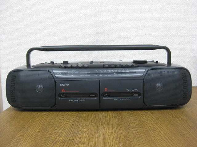 SANYOサンヨー ステレオラジカセ Wデッキ U4-W25 ダブルカセット