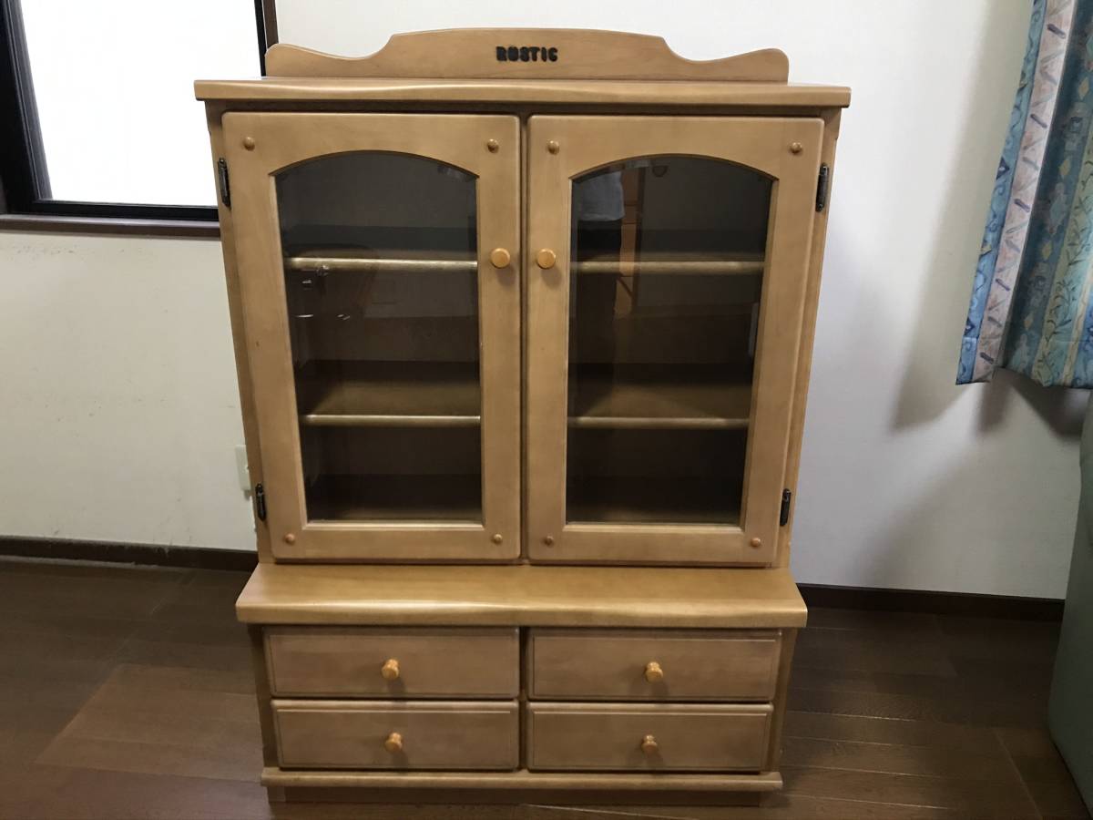 中古 ☆ 高級家具 ☆ カリモク RUSTIC ルスティック 食器棚 KARIMOKU