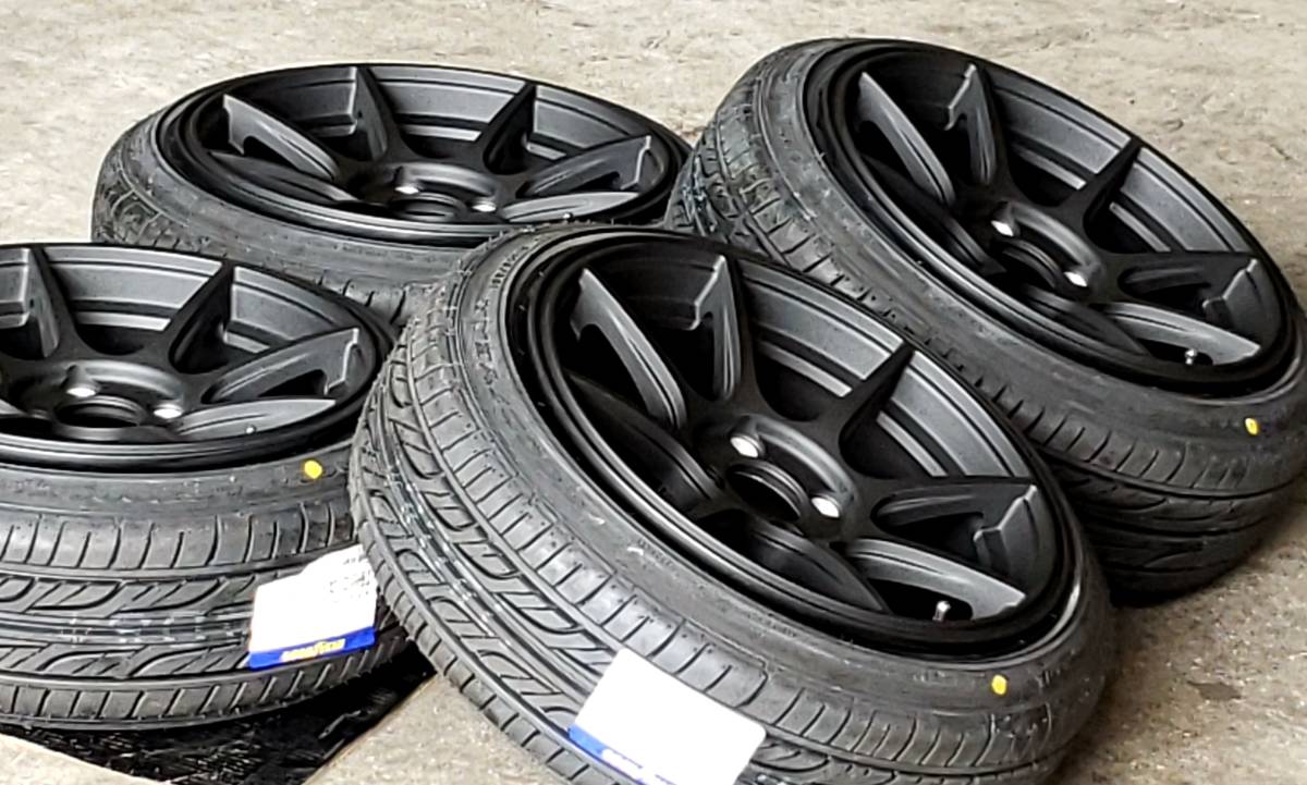 新品】☆マットブラック☆ トラスト 在庫限り 軽量ホイール 引っ張り 1