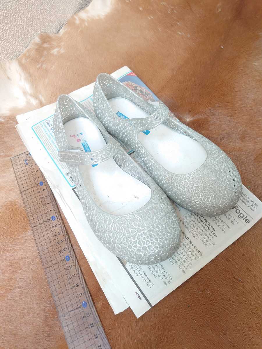 Hawkinsホーキンス ホワイトシルバーラメ22 0cm パンプス 夏向き サンダル透明強化樹脂網目模様メリッサ風ジュニア子供キッズ女の子 の落札情報詳細 ヤフオク落札価格情報 オークフリー スマートフォン版