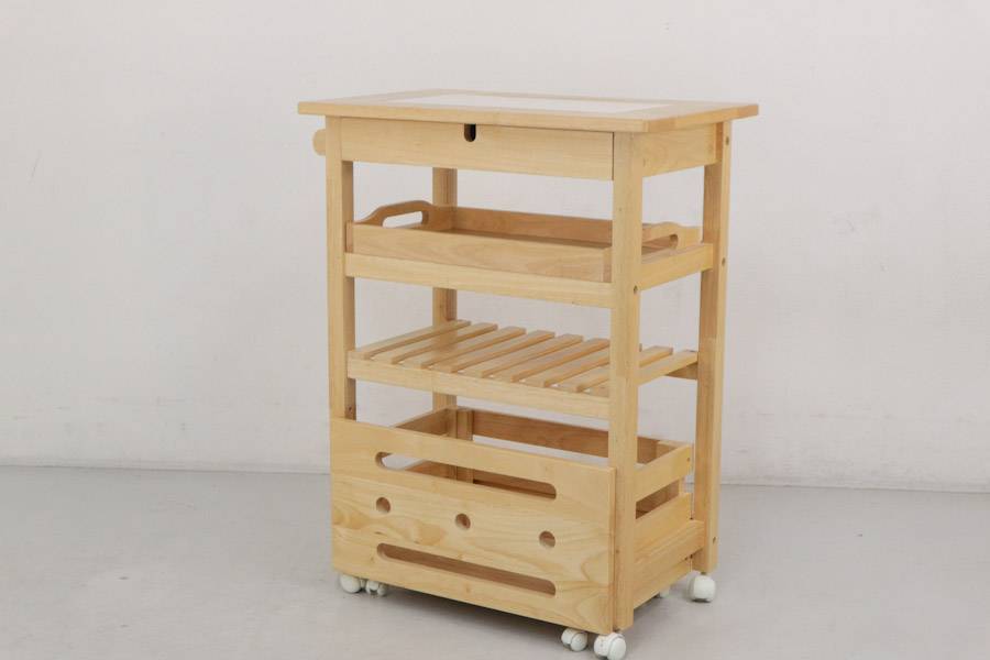 ☆YAMASOROヤマソロ☆タイルトップ キッチンワゴン☆キャスター付き