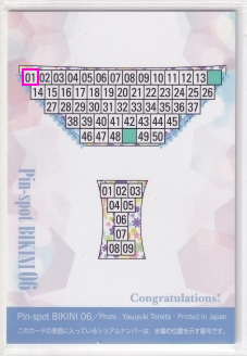 HIT'S/岸明日香3 Vol.3 ピンスポビキニカード06 #01/50 (B：青花